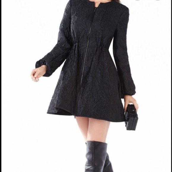 ❤️BCBG MAXAZRIA BLACK COAT DRESS - Picture 1 of 13